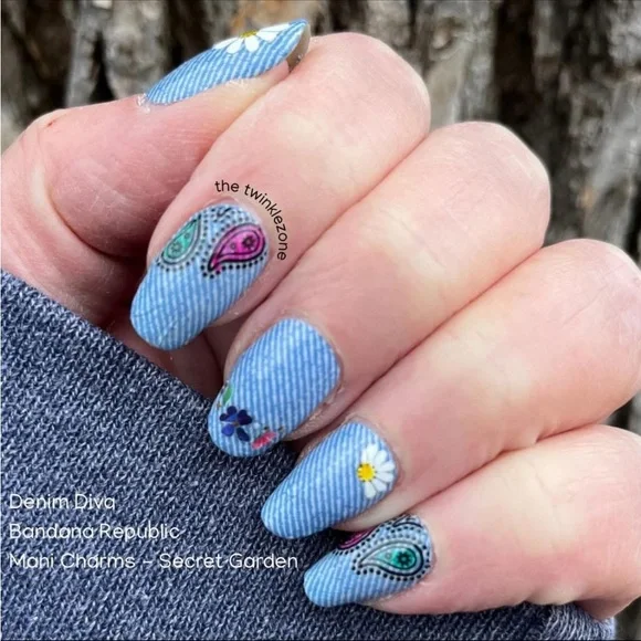 *Exclusive* Color Street: Denim Diva | Light Blue Jeans Twill Western Cowboy - Picture 11 of 13